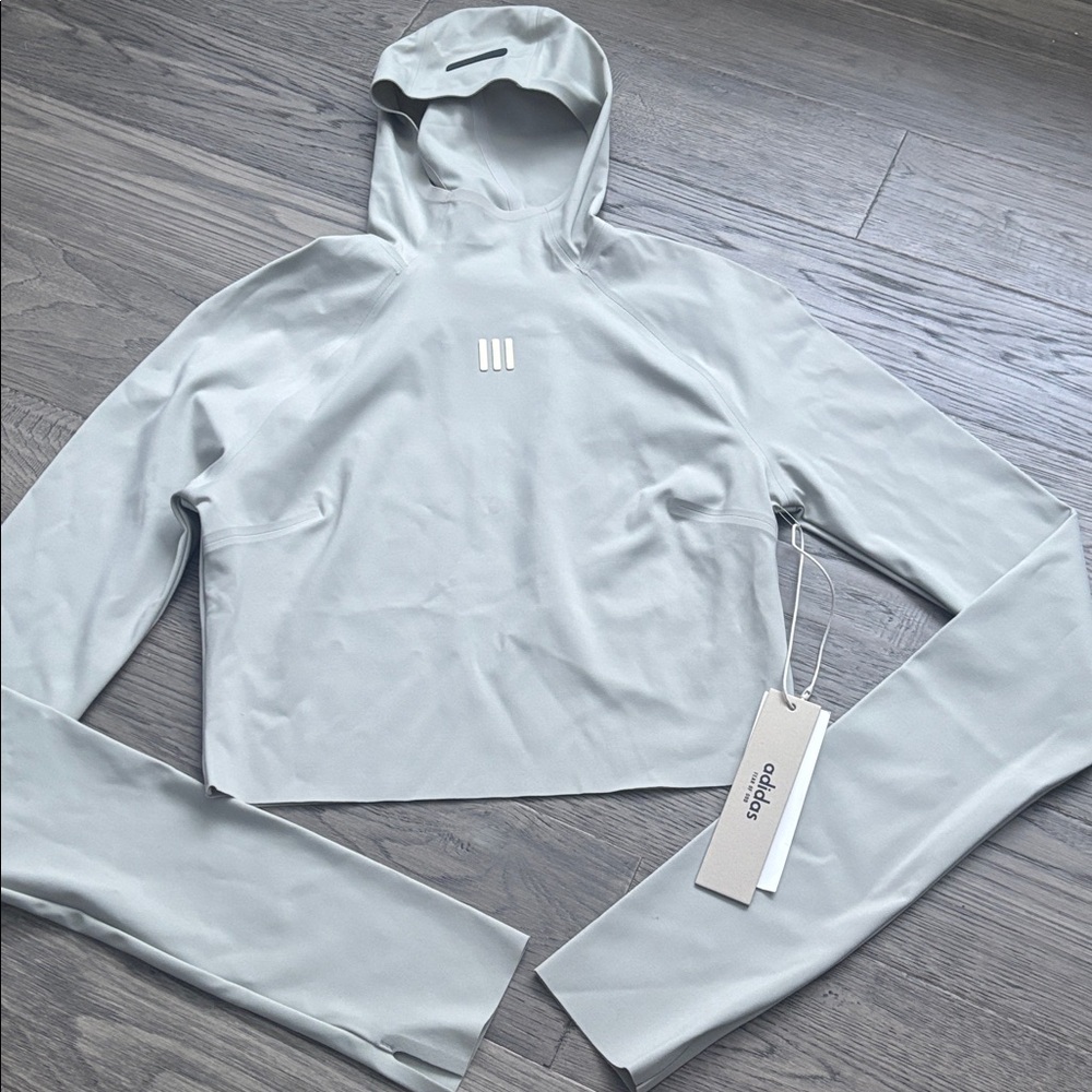 ADIDAS X FEAR OF GOD | Athletics Base Layer Crop Scuba Hoody in Sesame Sz Medium - Picture 3 of 14